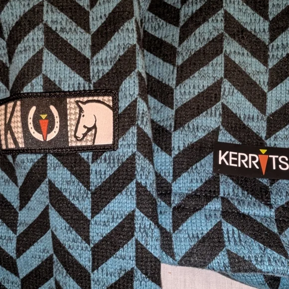 Womens Small Blue and Black Chevron Zip-Up Jacket - Picture 3 of 6